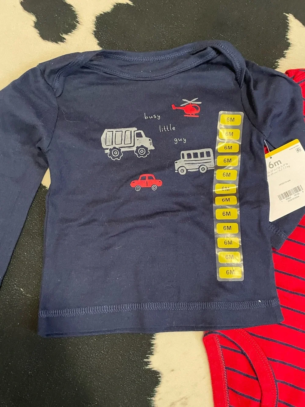 2/$12 Carters 3 Piece Vehicle Print Outfit